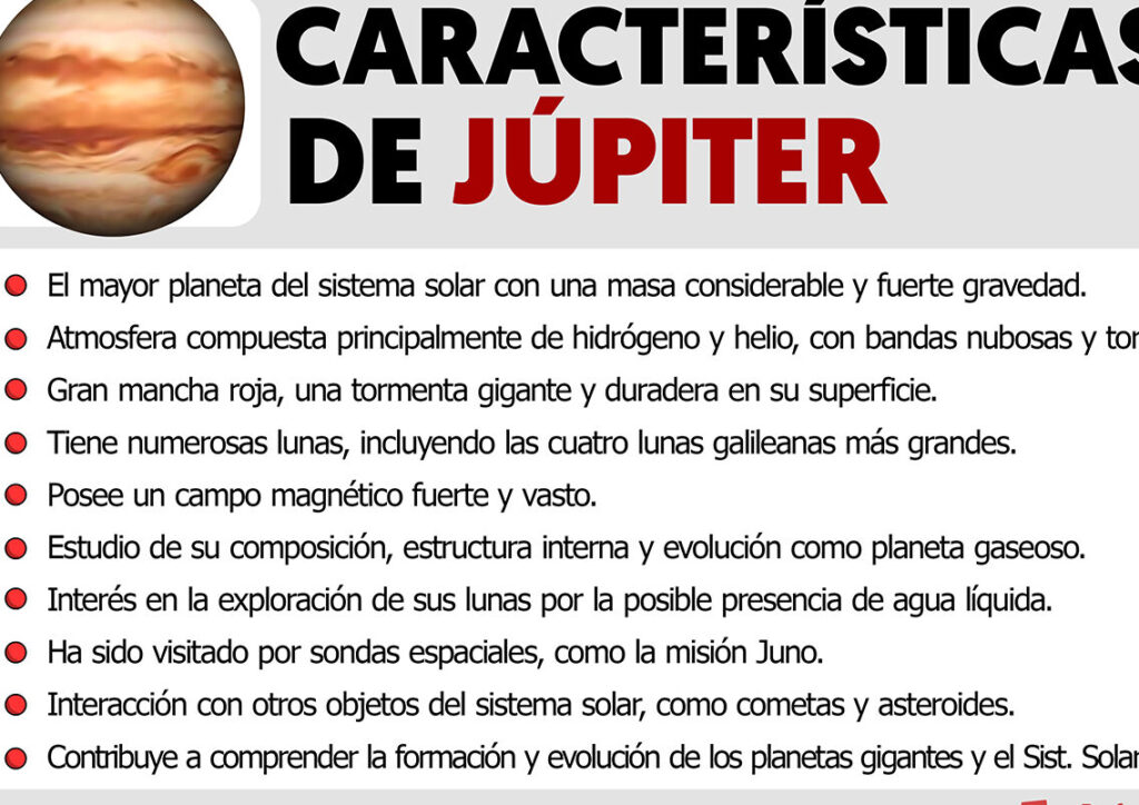 Características del Planeta Júpiter 1 caracteristicas del planeta jupiter