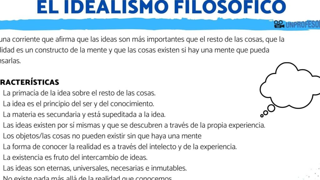 Idealismo Filosófico: Características y Principios Fundamentales 1 idealismo filosofico caracteristicas y principios fundamentales