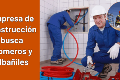 Empresa de construcción busca plomeros y albañiles
